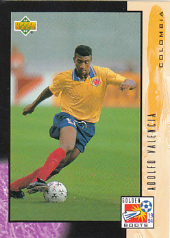 Adolfo Valencia Colombia Upper Deck World Cup 1994 Eng/Spa Golden Boots #328